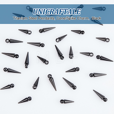 Unicraftale 32Pcs 2 Style Titanium Steel Pendants STAS-UN0052-78-1