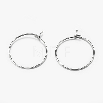 316 Surgical Stainless Steel Hoop Earrings Findings STAS-I097-050E-1