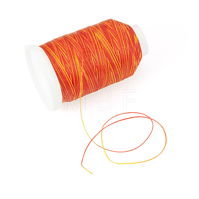 1 Roll Gradient Color Segment Dyed Round Waxed Polyester Cord YC-TADJ0001-03B-1