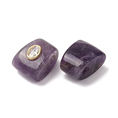 Natural Amethyst European Beads GG-CBA9389-02L-1