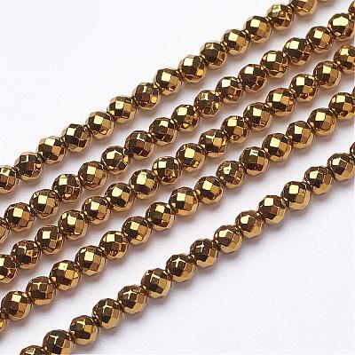 Non-Magnetic Synthetic Hematite Beads Strands G-G092-4mm-1-1