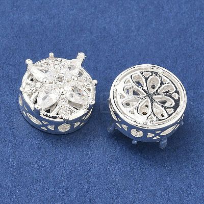 Brass Pave Clear Cubic Zirconia Multi-Strands Links KK-B172-06S-1