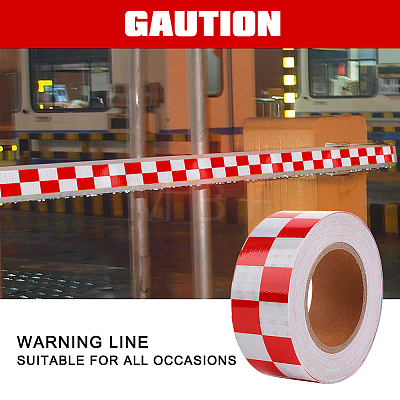 Waterproof PVC Reflective Warning Stickers FIND-WH0152-070A-1