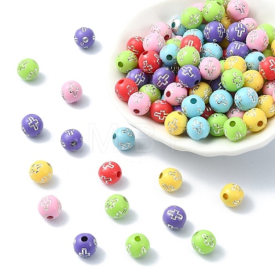 Plating Acrylic Beads PACR-YW0001-18-1