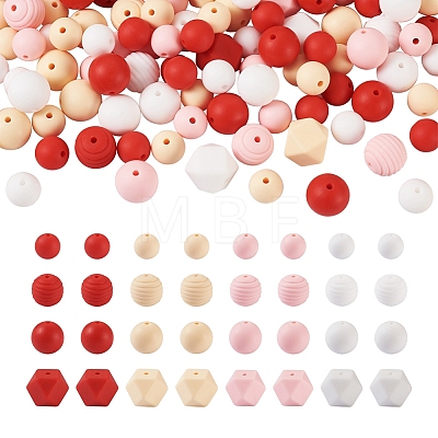 16 Style Food Grade Eco-Friendly Silicone Beads FIND-TA0001-72-1