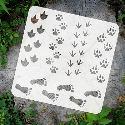 PET Hollow Out Drawing Painting Stencils DIY-WH0391-0634-1