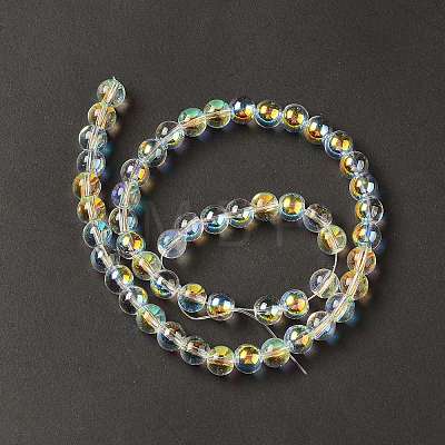 Transparent Electroplate Glass Beads Strands EGLA-I015-01A-1