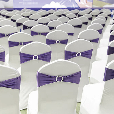 Polyester Stretch Chair Sashes Bows for Wedding Reception AJEW-WH0041-20-1
