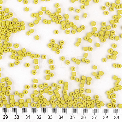 6/0 Opaque Colours Round Glass Seed Beads X-SEED-A010-4mm-42-1