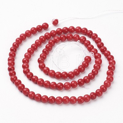 Natural Mashan Jade Round Beads Strands X-G-D263-4mm-XS31-1