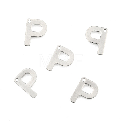 Tarnish Resistant 304 Stainless Steel Letter Charms LS-STAS-O072-P-1