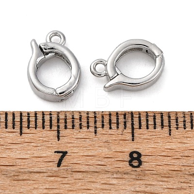 Brass Fold Over Clasps KK-Z078-44P-1