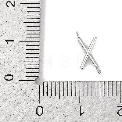 304 Stainless Steel Letter Connector Charms STAS-M108-01P-24-1
