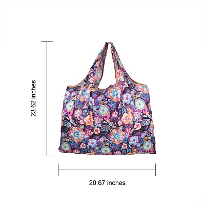 6Pcs 6 Styles Foldable Eco-Friendly Nylon Grocery Bags ABAG-SZ0001-13B-1