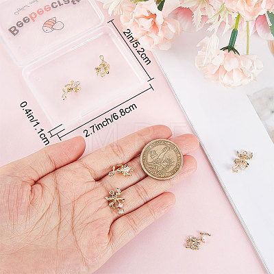 9Pcs 3 Style Brass Micro Pave Cubic Zirconia Pendants Sets KK-BBC0007-54-1