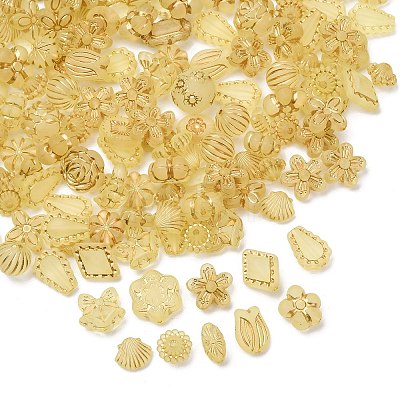 Frosted Transparent Acrylic Beads OACR-Z041-06-1