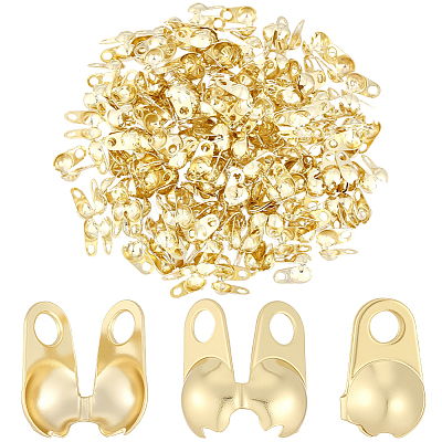 150Pcs Brass Bead Tips KK-BBC0027-85B-1