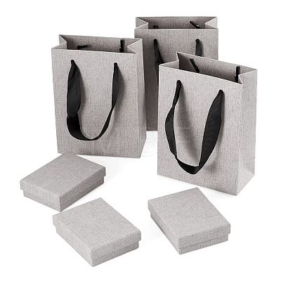 3Pcs Rectangle Paper Jewelry Display Cases CON-TA0001-39C-02-1
