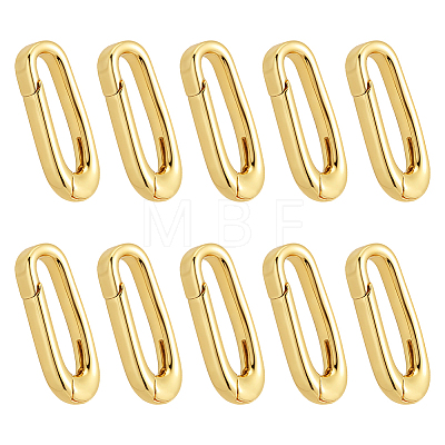 Brass Spring Gate Rings KK-WH0816-056G-1