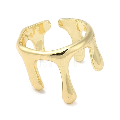 Brass Open Cuff Rings RJEW-Q778-31G-1