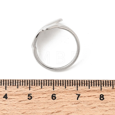 5Pcs 304 Stainless Steel Open Cuff Rings for Women RJEW-K313-03P-1