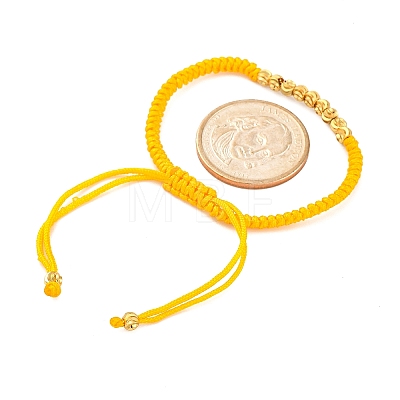 Polyester Cord Braided Bead Bracelets for Women BJEW-L698-01G-03-1