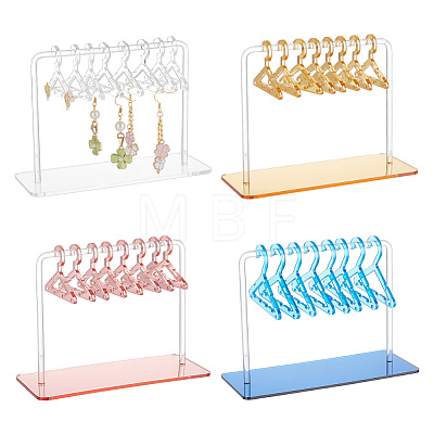   4 Sets 4 Colors Acrylic Earring Display Stands EDIS-PH0001-70-1