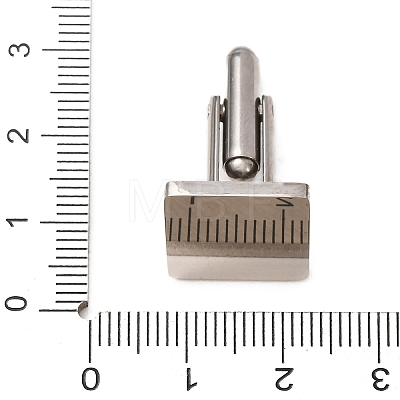 Square 201 Stainless Steel Swank Cuff Links SA-CBAE2BD-01P-A-1