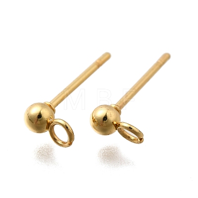 201 Stainless Steel Stud Earring Findings STAS-R156-01G-02-1