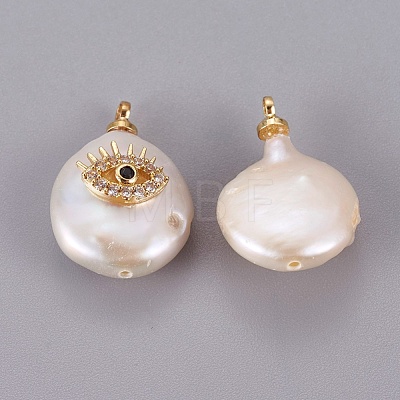 Natural Cultured Freshwater Pearl Pendants PEAR-F008-33G-1