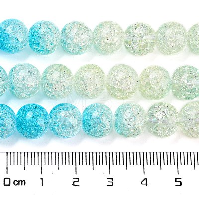Spray Painted Crackle Glass Beads Strands DGLA-C002-10mm-10-1