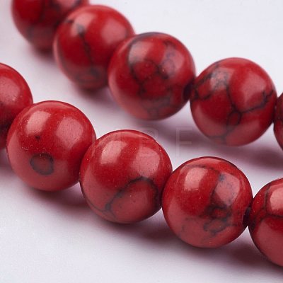 Imitation Synthetic Turquoise Bead Strands G-F434-8mm-01-1