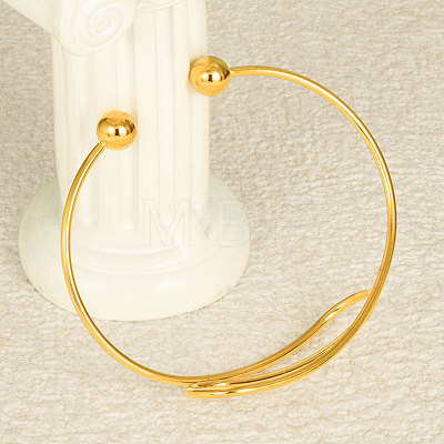 Exaggerated 304 Stainless Steel Open Cuff Bangles PA0789-2-1