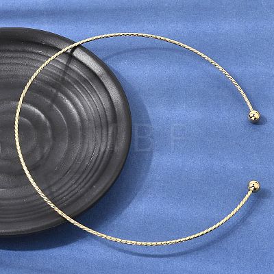 201 Stainless Steel Twist Cuff Choker Necklaces SA-CBA4A0D-01G-1