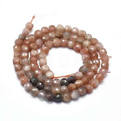Natural Sunstone Beads  Strands G-D0013-30-1