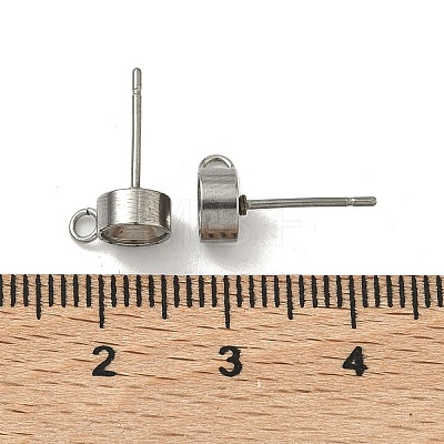 Non-Tarnish 201 Stainless Steel Stud Earring Settings LS-X-STAS-S041-08-1