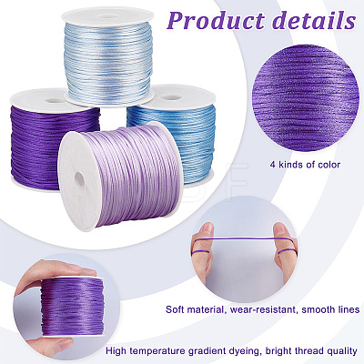   4 Rolls 4 Colors Nylon Thread NWIR-PH0002-21-1