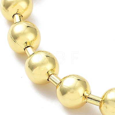 Long-Lasting Plated Brass Round Bead Slider Beacelets for Women Men BJEW-E089-01G-03-1