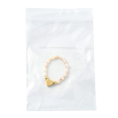Natural Freshwater Pearl & 304 Stainless Steel Bead Finger Rings RJEW-FS00001-13-1