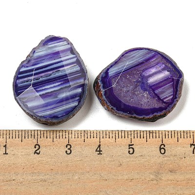 Dyed Natural Druzy Agate Beads G-G123-07-1