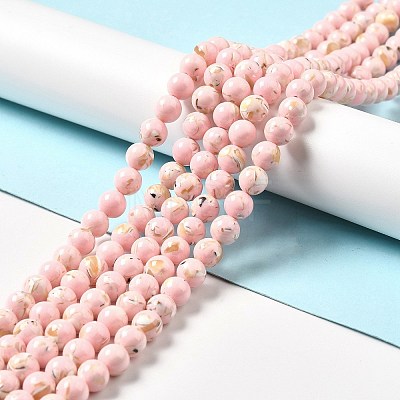 Synthetic Turquoise and Sea Shell Assembled Beads Strands G-D482-01A-06-1