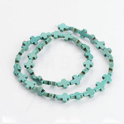 Synthetic Turquoise Beads Strands TURQ-G112-8x10mm-01-1