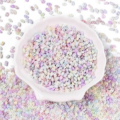 Opaque Colours Luster Glass Seed Beads SEED-T006-02A-1