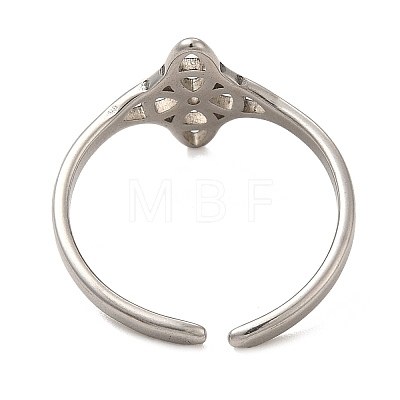 304 Stainless Steel Cuff Ring RJEW-F136-03P-1