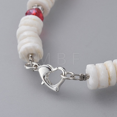 Heishi Beads Beaded Bracelets BJEW-JB04747-02-1