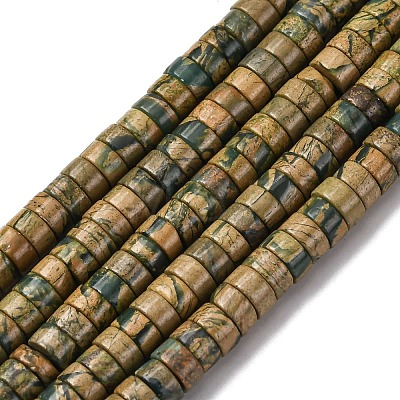 Natural Verdite Stone Beads Strands G-L624-I11-3x6mm-1
