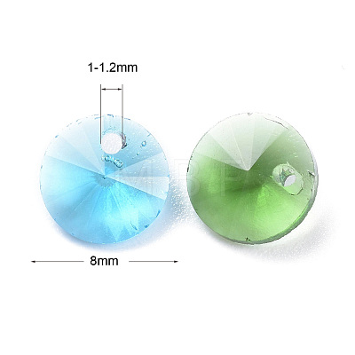 180Pcs 12 Colors Birthstone Charms Glass Charms RGLA-ZZ0001-01-8mm-1