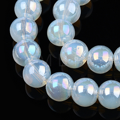 Electroplate Transparent Glass Beads Strands LS-GLAA-T032-T8mm-AB14-1
