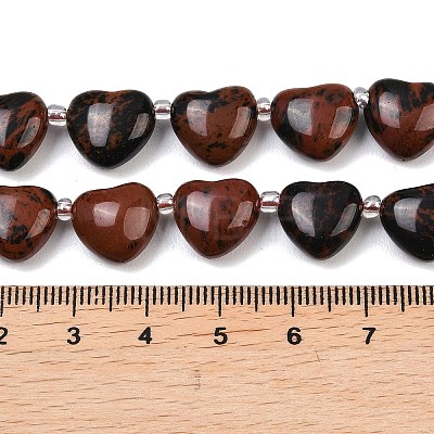 Natural Mahogany Obsidian Beads Strands G-NH0069-A09-1