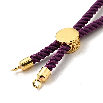 Half Finished Twisted Milan Rope Slider Bracelets FIND-G032-01G-25-1